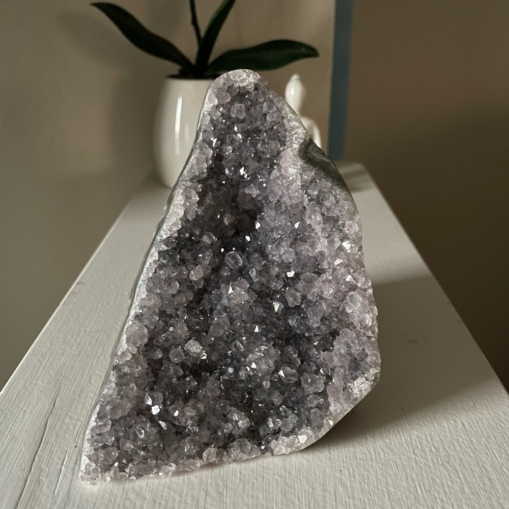 Black amethyst cluster